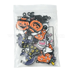 26Pcs 13 Styles Halloween Theme Spray Painted Alloy Enamel Pendants&nbsp;ENAM-FS0002-09