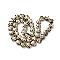 Electroplated Natural Lava Rock Beads Strands&nbsp;G-A256-F01-01F