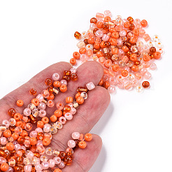 Opaque & Transparent Inside Colours 6/0 Glass Seed Beads&nbsp;SEED-F004-4mm-02