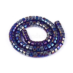 AB Color Plated Transparent Glass Beads Strands&nbsp;GLAA-T026-4x8mm-T05