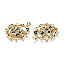 Brass Micro Pave 
Cubic Zirconia Pendants&nbsp;ZIRC-N039-230