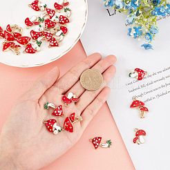 24Pcs 4 Styles Alloy Enamel Pendants&nbsp;ENAM-SC0002-17
