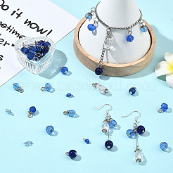 120Pcs 8 Style Glass & Acrylic Pendants&nbsp;PALLOY-SW00079