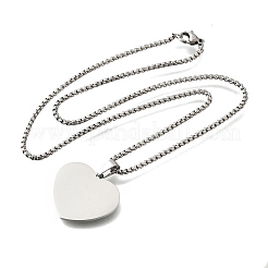 304 Stainless Steel Blank Pendant Necklaces&nbsp;NJEW-P329-04B-P