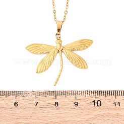 Dragonfly 304 Stainless Steel Pendant Necklaces&nbsp;NJEW-H059-05G