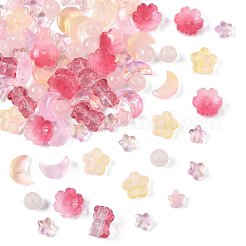 122Pcs 10 Styles Electroplate Transparent Glass Beads&nbsp;EGLA-FS0001-52