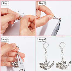 60Pcs 304 Stainless Steel Leverback Earring Findings&nbsp;STAS-SP0001-21P
