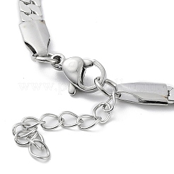 Non-Tarnish 304 Stainless Steel Curb Chain Bracelet&nbsp;BJEW-K226-01D-P