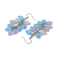 Heart Transparent Acrylic Dangle Earrings&nbsp;EJEW-JE06365-02