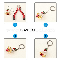 304 Stainless Steel Split Key Ring Clasps&nbsp;STAS-UN0006-33P