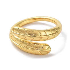 Brass Open Cuff Rings for Women&nbsp;RJEW-E292-21G