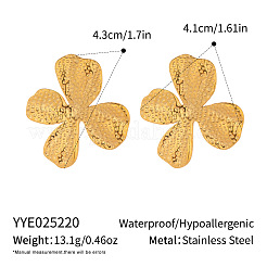 Stainless Steel Textured Flower Stud Earrings&nbsp;EP0939-2