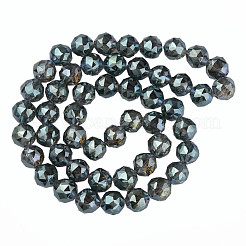 Electroplate Transparent Glass Beads Strands&nbsp;EGLA-N002-34A-G01