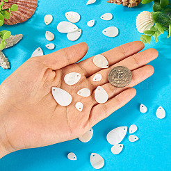 30Pcs 4 Styles Natural White Shell Pendants&nbsp;FIND-TA0004-96