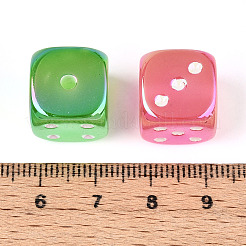 UV Plating Opaque Acrylic Beads&nbsp;JACR-T003-03