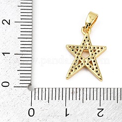 Brass Micro Pave Cubic Zirconia Pendants&nbsp;KK-L231-17G