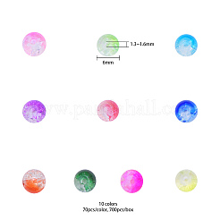 700Pcs 10 Colors Baking Paint Crackle Glass Bead&nbsp;CCG-CJ0001-01