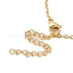 Brass Micro Pave Clear Cubic Zirconia Pendant Necklaces for Women&nbsp;NJEW-S429-05G-02