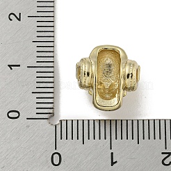 Brass Micro Pave Camellia Cubic Zirconia Beads&nbsp;ZIRC-P119-18G