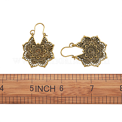 Bohemian Retro Style Alloy Dangle Hoop Earrings&nbsp;EJEW-TAC0003-01AG