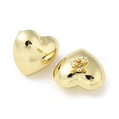 Heart Rack Plating Brass Stud Earrings&nbsp;EJEW-F331-30G