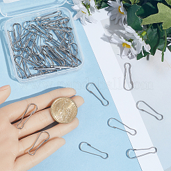 50Pcs 304 Stainless Steel Push Gate Snap Keychain Clasp Findings&nbsp;STAS-SP0001-98