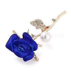 Valentine's Day Rose Zinc Alloy Crystal Rhinestone Brooches&nbsp;JEWB-I031-02A