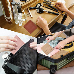 8Pcs 4 Colors Square PU Leather Jewelry Flip Pouches&nbsp;ABAG-CL0001-57