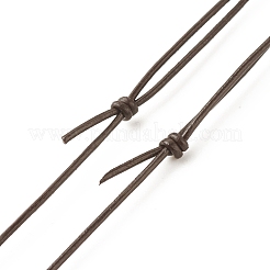 Natural Indian Nugget Pendant Necklace with Cowhide Leather Cord&nbsp;NJEW-JN03882-03