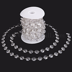 1 Roll Acrylic Octagonal Beads Chain Garland&nbsp;AJEW-SP0006-11