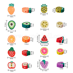 150Pcs 10 Style Handmade Polymer Clay Beads&nbsp;CLAY-CJ0001-23