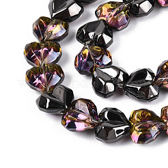 Electroplate Transparent Glass Beads Strands&nbsp;EGLA-B012-AB21