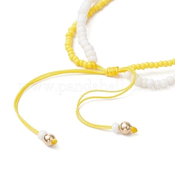 Easter Glass Seed Beads Braided Bead Bracelets&nbsp;BJEW-MZ00150-07