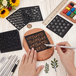 1 Bag Square Acrylic Clay Templates&nbsp;DIY-BC0017-60