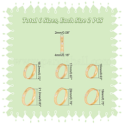 12Pcs 6 Size Crystal Rhinestone Ring&nbsp;RJEW-UN0002-72G