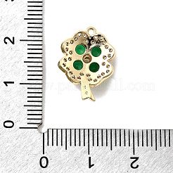 Brass Micro Pave Cubic Zirconia Pendants&nbsp;KK-H089-19G