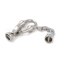 Brass Fold Over Clasps&nbsp;KK-M270-16P