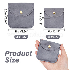 8Pcs 2 Styles Velvet Jewelry Storage Bags&nbsp;ABAG-NB0001-77
