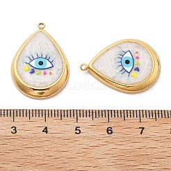 IP Plating(IP) 304 Stainless Steel Enamel Pendants&nbsp;STAS-A103-01G-05