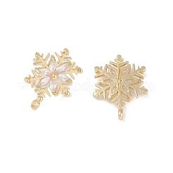 Christmas Theme Brass Micro Pave Cubic Zirconia Stud Earring Findings&nbsp;KK-Z065-11G