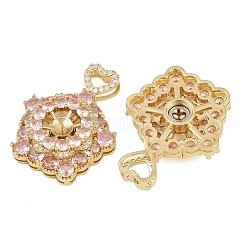 Brass Micro Pave Cubic Zirconia Peg Bails&nbsp;CU-CBA7392-03G