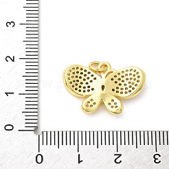 Brass Micro Pave Cubic Zirconia Pendants&nbsp;KK-S511-20G