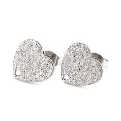Non-Tarnish 304 Stainless Steel Stud Earring Findings&nbsp;STAS-I183-02B-P
