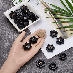 20Pcs PP Plastic & Brass Plum Blossom Handle Nut&nbsp;DIY-SP0007-12