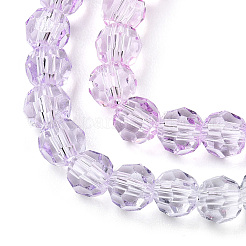 Transparent Glass Beads Strands&nbsp;X-GLAA-E036-07V