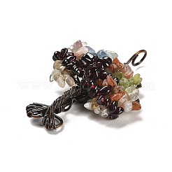 Natural Mixed Gemstone Chip Big Pendants&nbsp;G-F763-06R