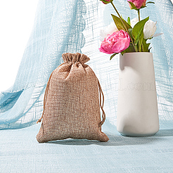Burlap (Polyester) Packing Pouches Drawstring Bags&nbsp;ABAG-BC0001-07B-18x13
