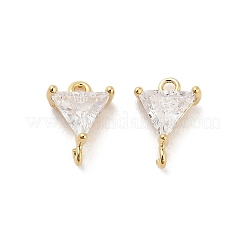 10Pcs Brass Crystal Rhinestone Connector Charms&nbsp;KK-V006-04G-01