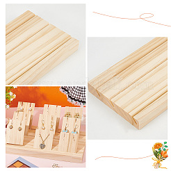 1 Set 3-Slot  Wooden Earring Display Card Stands&nbsp;EDIS-DR0001-07C