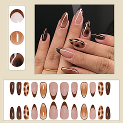 Leopard Print Plastic Full Cover Press On False Nails&nbsp;MRMJ-WH20008-24